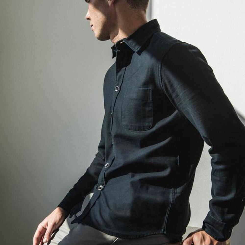 Taylor Stitch Black Casual Button Down Mechanic Shirt